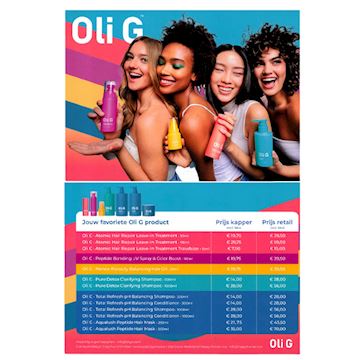 OLI G MARKETING PRIJSLIJST A5 KAPPER/CONSUMENT 2026