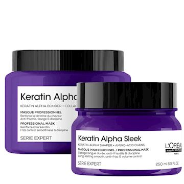 L'OREAL SE KERATIN ALPHA SLEEK MASKER