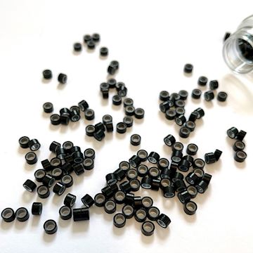 BHBD WEFT BEADS BLACK MICRO RINGS