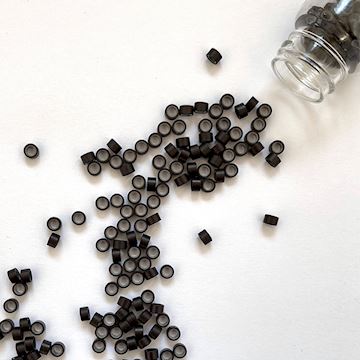 BHBD WEFT BEADS DARK BROWN MICRO RINGS