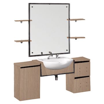 SALON AMBIENCE MM/121/B-05 KAPTAFEL BARBER MONZA OAK