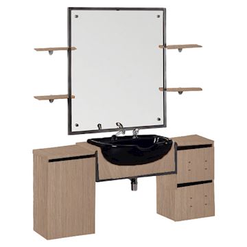 SALON AMBIENCE MM/121/N-05 KAPTAFEL BARBER MONZA OAK
