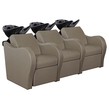 SALON AMBIENCE LUXURY WASHUNIT 3-PLACE ZWART