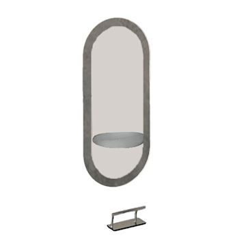 SALON AMBIENCE MI/630-05-03 ECLIPSE SPIEGEL CEMENT GREY