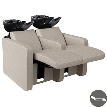 SALON AMBIENCE WU/1021/N NEPTUNE CHAISE LONGUE ZWART 2-PLACE