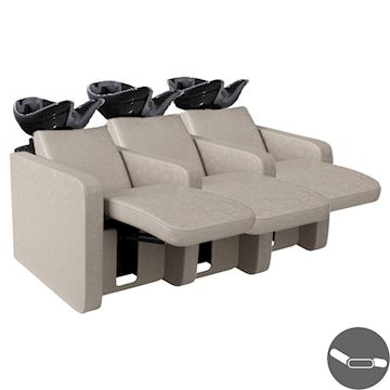 SALON AMBIENCE WU/1031/N NEPTUNE CHAISE LONGUE ZWART 3-PLACE