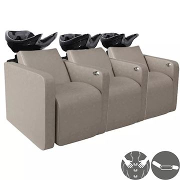 SALON AMBIENCE WU/1030/N NEPTUNE MASSAGE ZWART 3-PLACE
