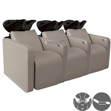 SALON AMBIENCE WU/1030/M NEPTUNE MASSAGE ZWART 3-PLACE